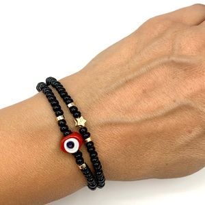Evil Eye Stacking Bracelet Set